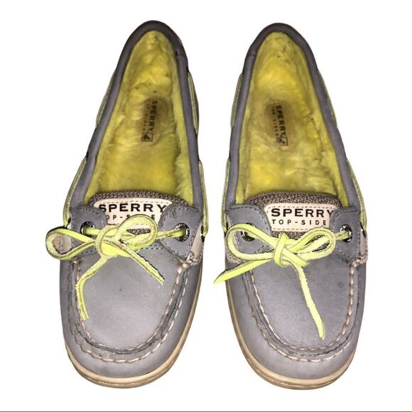 Women's Angelfish Fur Lined Boat Shoe 5M Gray - Picture 3 of 9